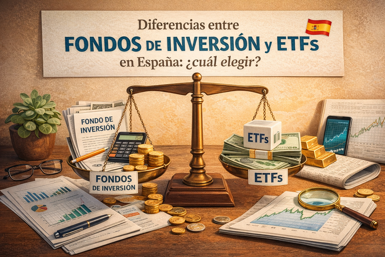 Diferencias entre fondos de inversión y ETFs en España: cuál elegir