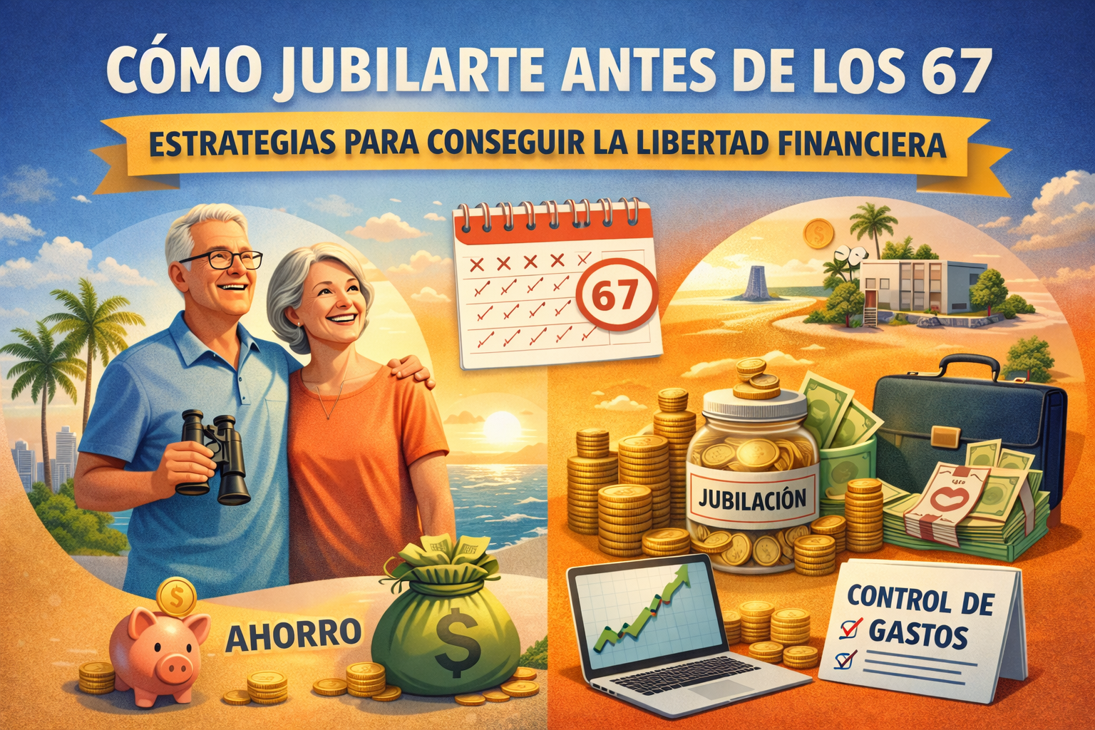Cómo jubilarte antes de los 67: estrategias para conseguir la libertad financiera