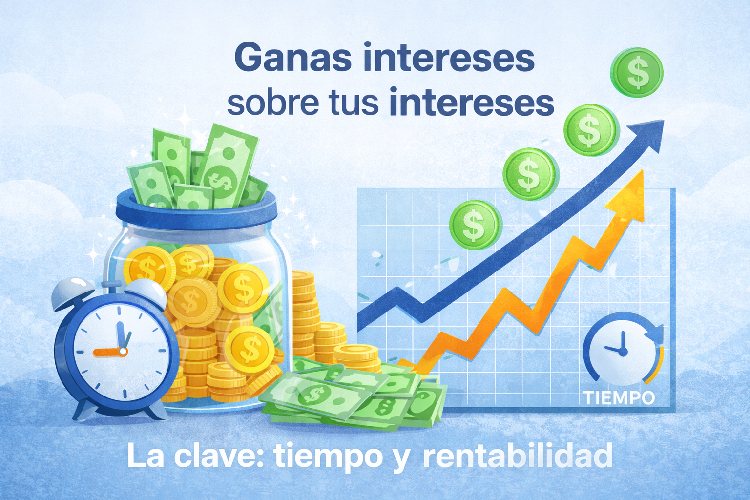 Interés compuesto explicado sin fórmulas: cómo funciona realmente y por qué es tan poderoso